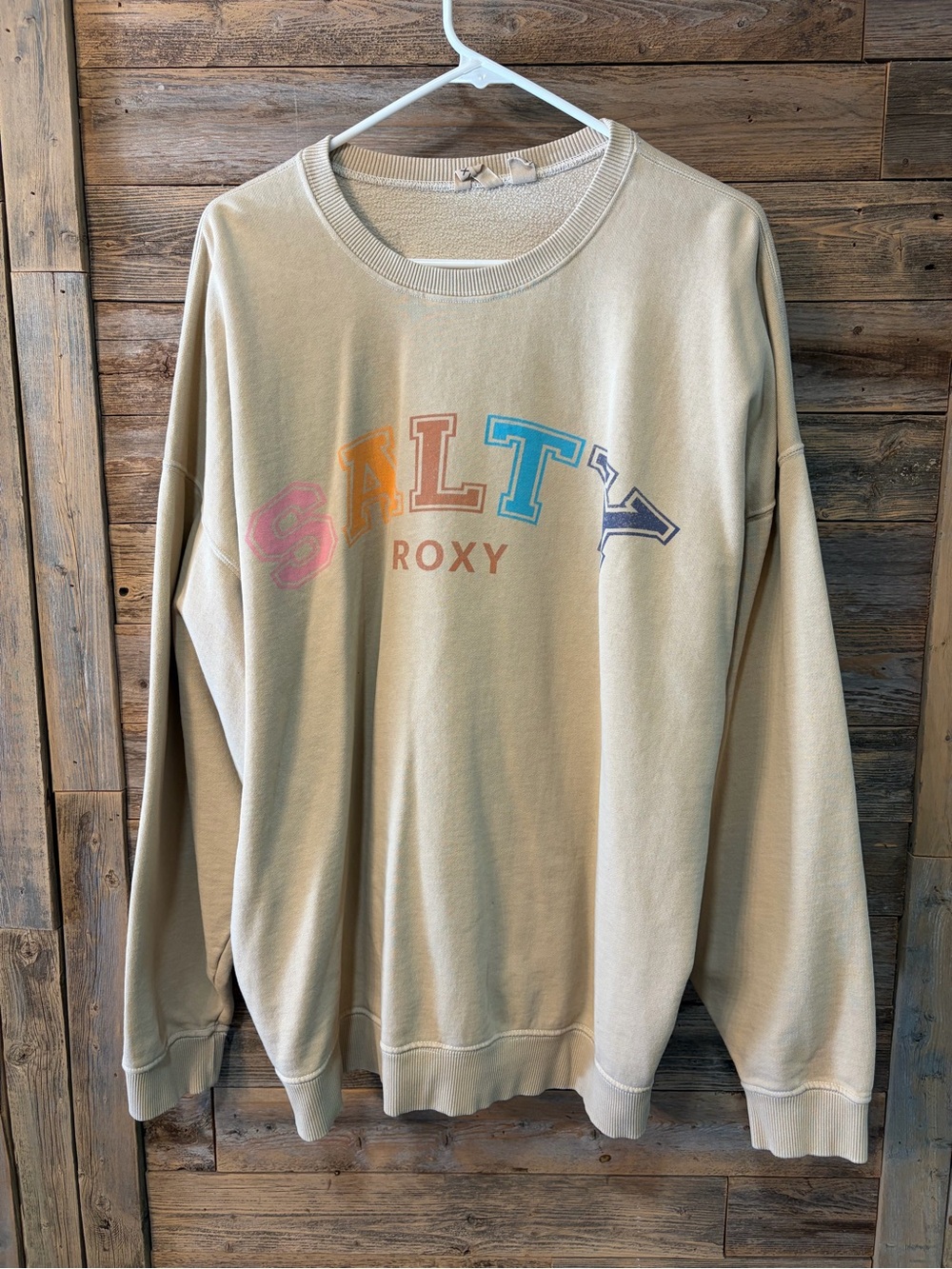 Roxy 'Salty' Crewneck Sweater in Beige* - size M